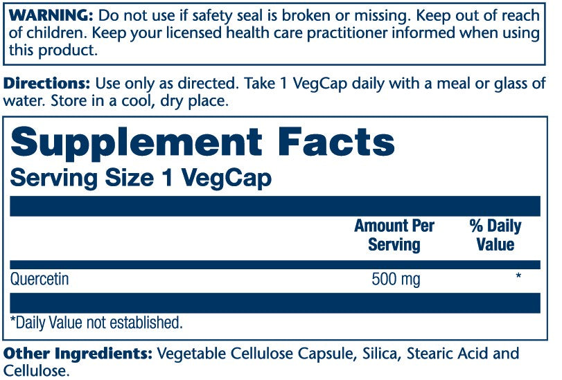 Solaray Quercetin 500mg 90 Caps thumbnail 2