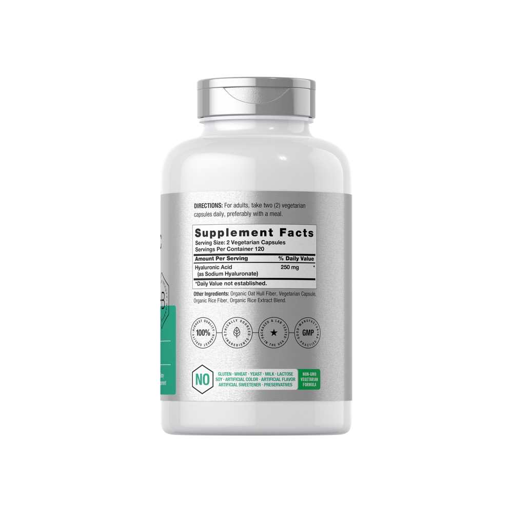 Horbäach Hyaluronic Acid 250mg per Serving | 240 Capsules thumbnail 2