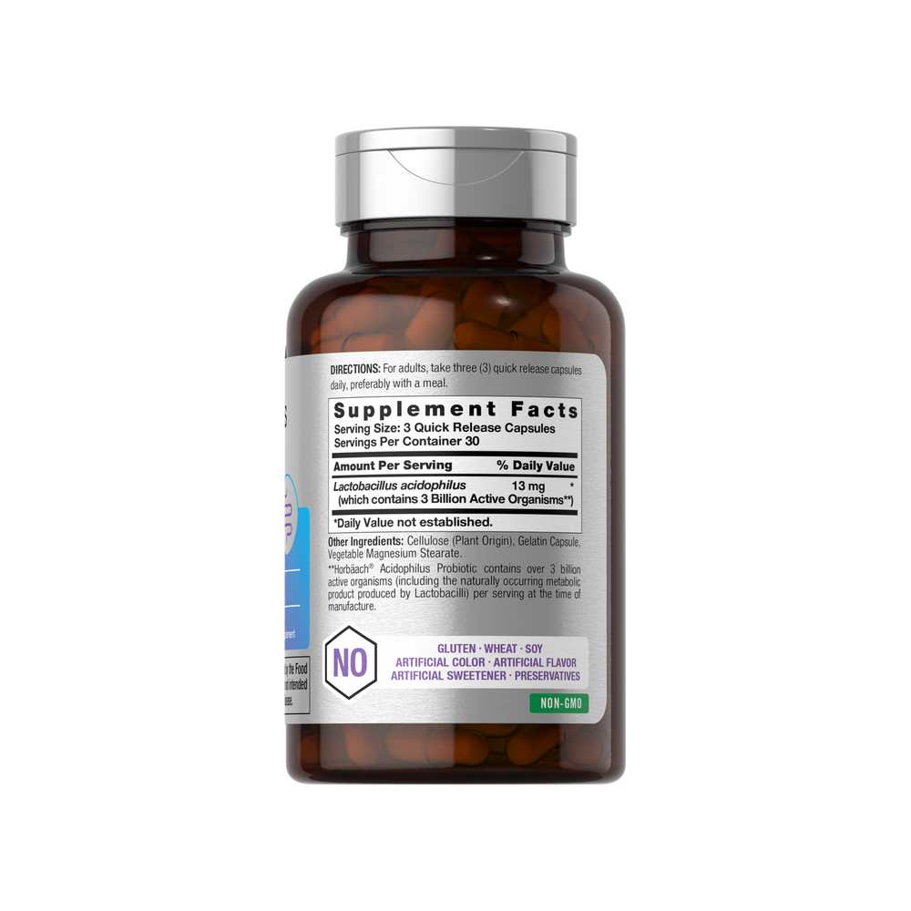 Horbäach Probiotic 3 Billion Cf Us per Serving | 90 Capsules thumbnail 2