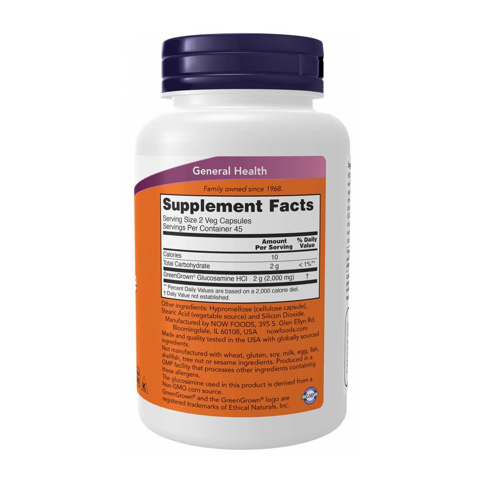 Now Foods Vegetarian Glucosamine 1000 Mg – Joint Health Support – 90 Veg Capsules thumbnail 2