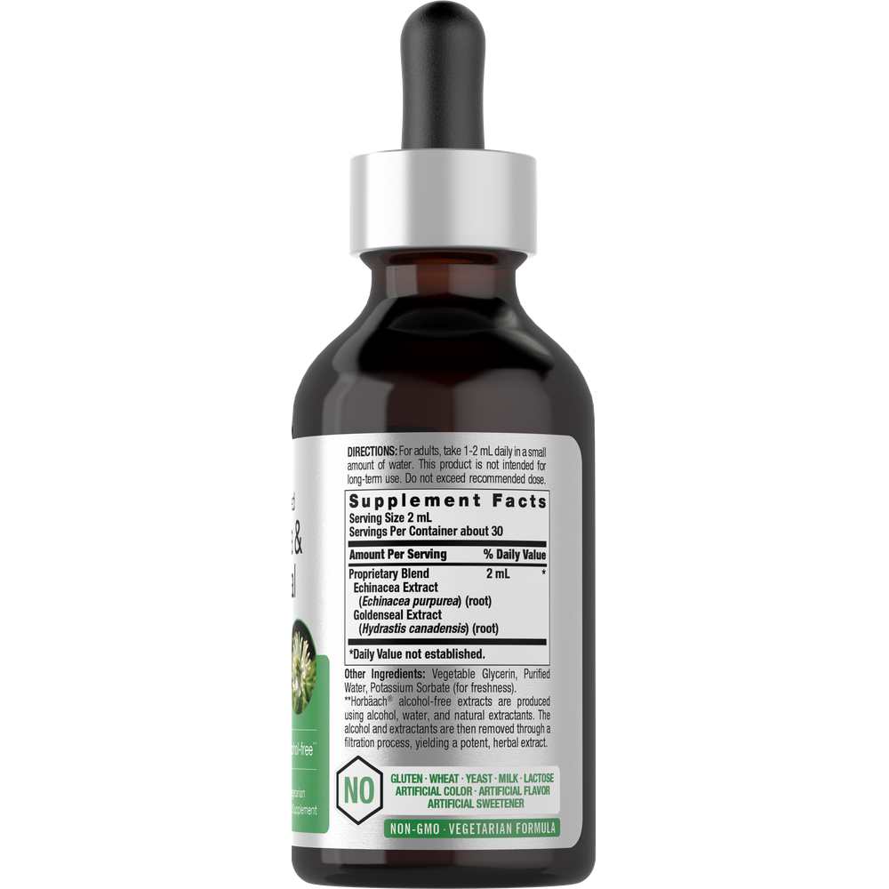 Horbäach Echinacea Goldenseal Extract | 2oz Liquid thumbnail 2