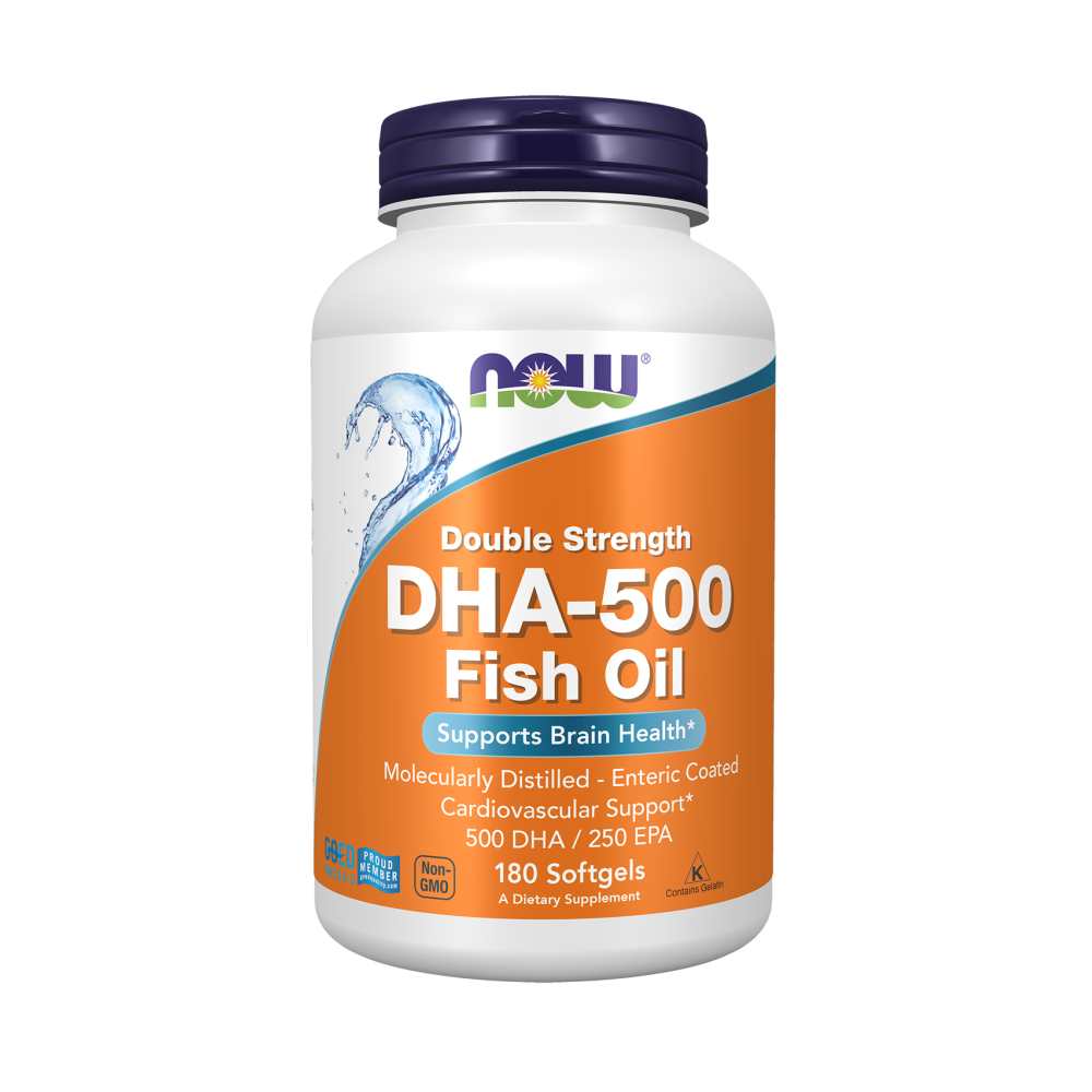 Now Foods Dha-500 Fish Oil – Double Strength Omega-3 for Brain & Heart Support – 90 Softgels thumbnail 2