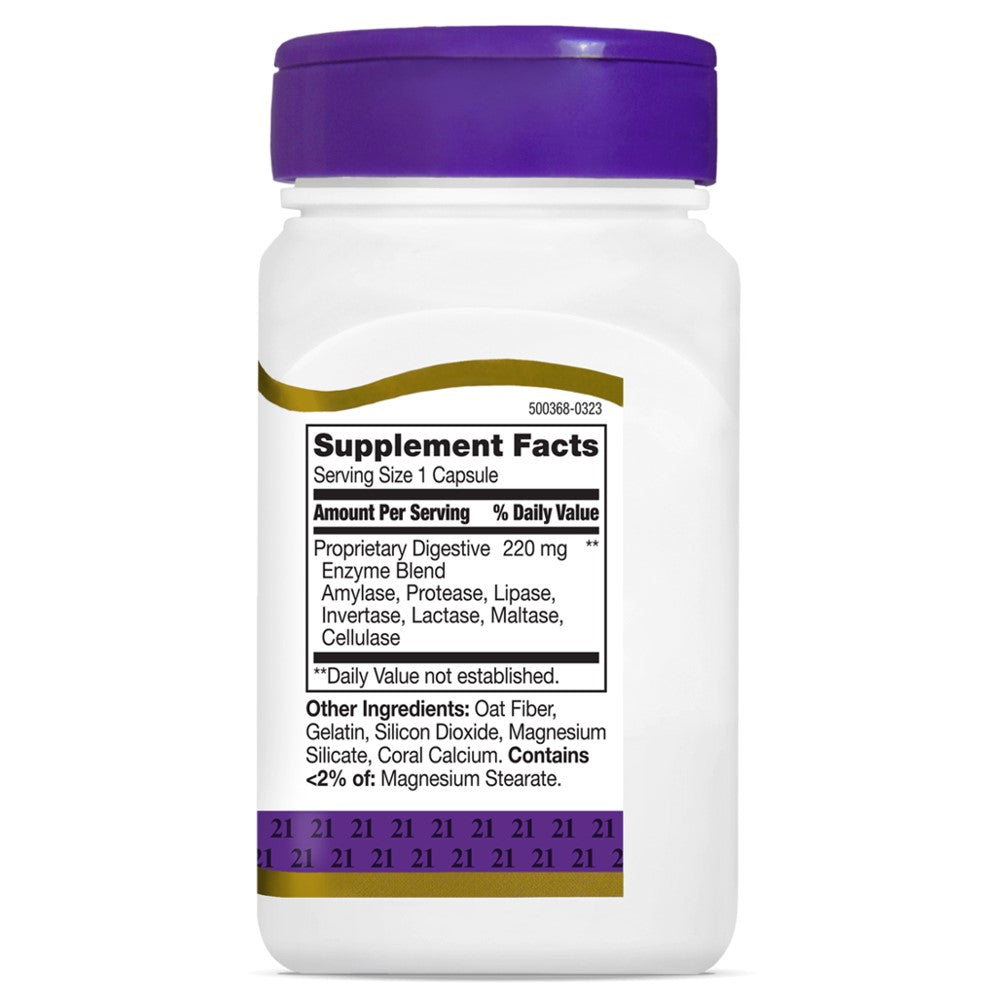 21st Century Digestive Enzymes, Proprietary Blend, Healthy Digestion, 60 Capsules thumbnail 3