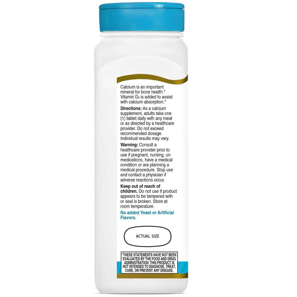 21st Century Calcium 1000 Mg +d3 90 Tab thumbnail 2