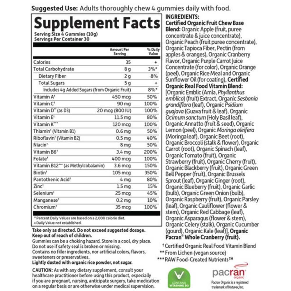 Garden of Life Organics Women's Multi Berry 120 Gummies thumbnail 2