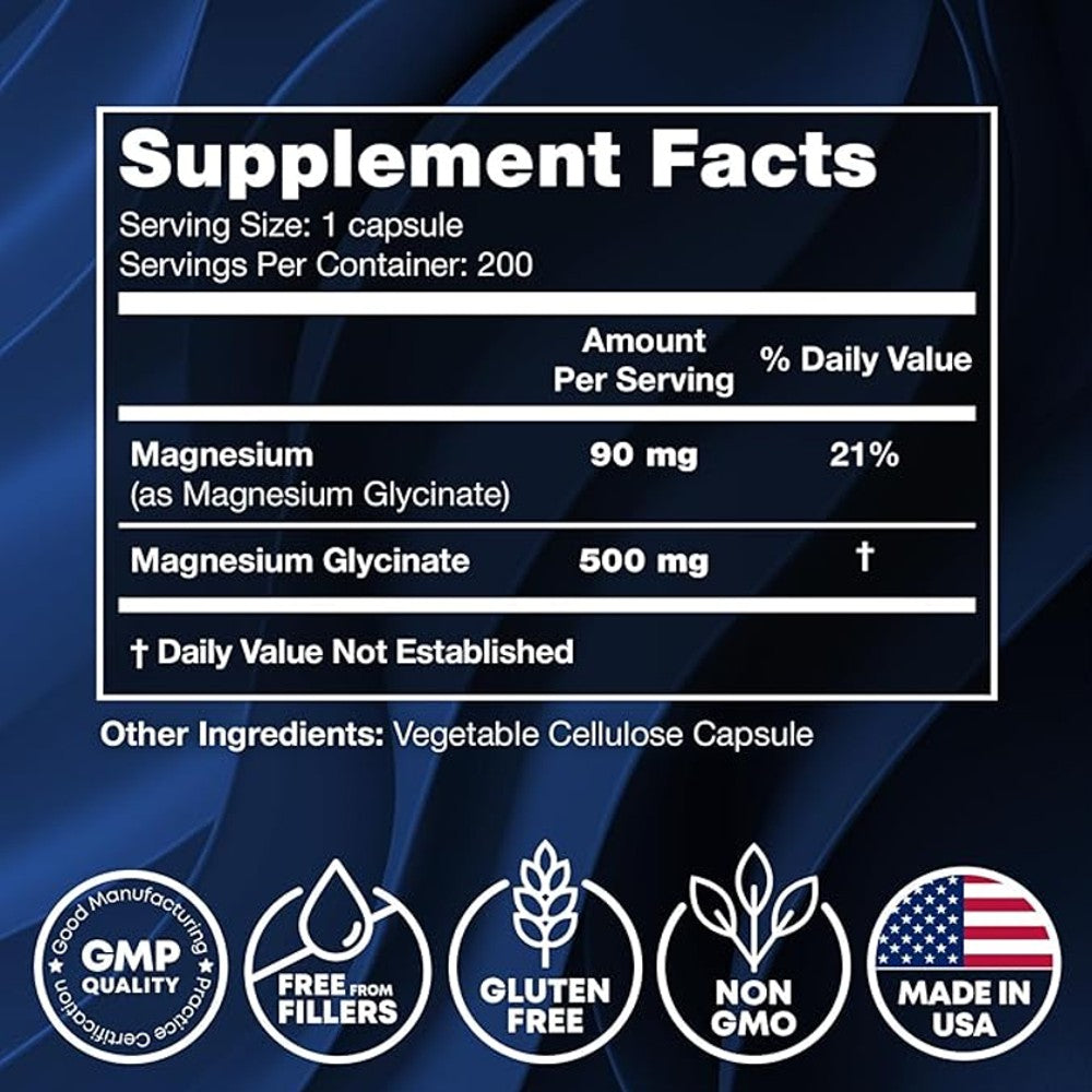 Joyli High Absorption Magnesium Glycinate 500mg + Ashwagandha Root – 200 Caps thumbnail 2
