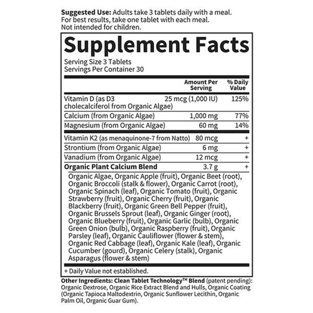 Garden of Life Organics Plant Calcium 90 Tablets thumbnail 3
