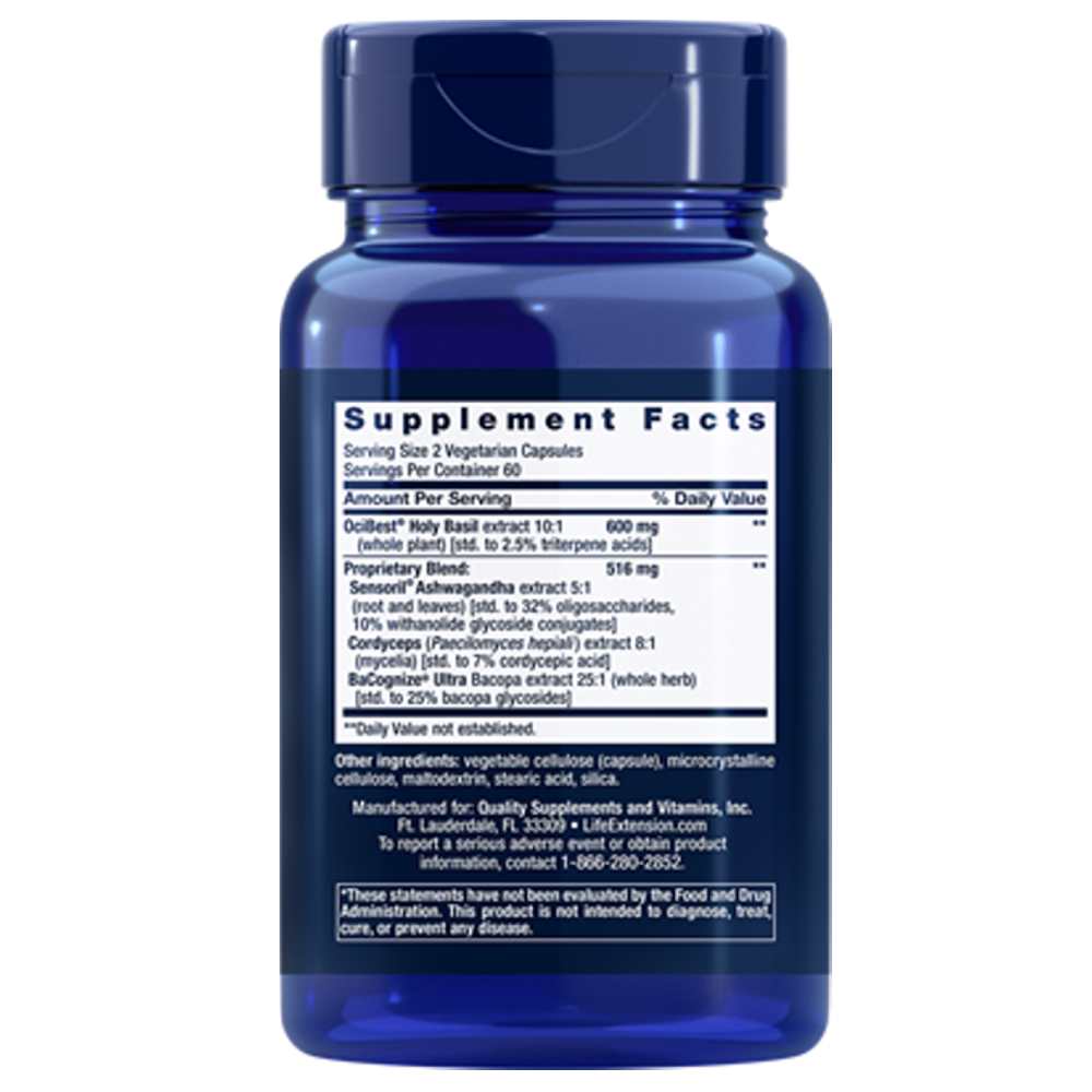 Life Extension Adrenal Energy Formula – 120 Vegetarian Capsules thumbnail 2