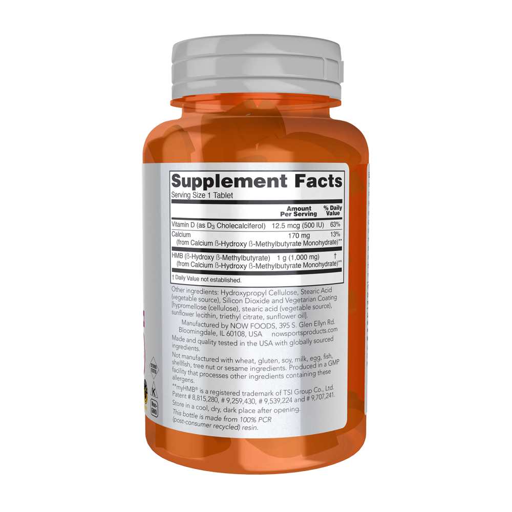 Now Sports Hmb – Double Strength 1000 Mg – 90 Tablets thumbnail 2
