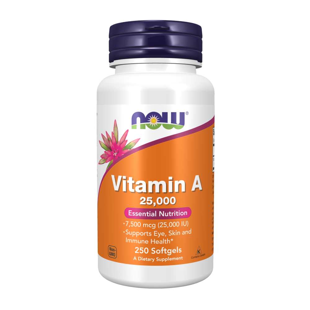 Now Foods Vitamin a 25,000 Iu – Eye, Skin & Immune Support – 100 Softgels thumbnail 2