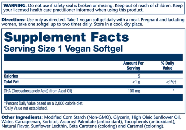 Solaray Dha Neuromins 100mg 60 Softgels thumbnail 2