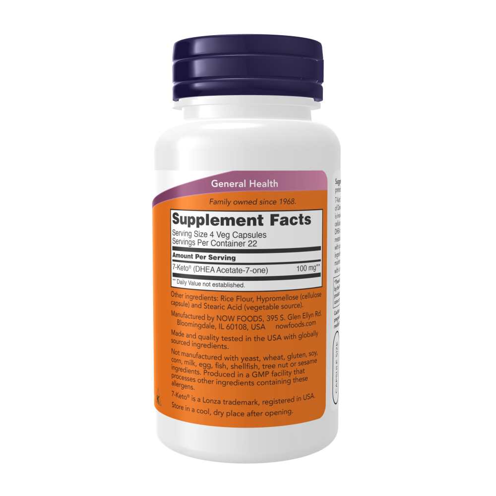 Now Foods 7-KETO 25mg – Weight Management & Thermogenesis – 90 Veg Capsules thumbnail 2