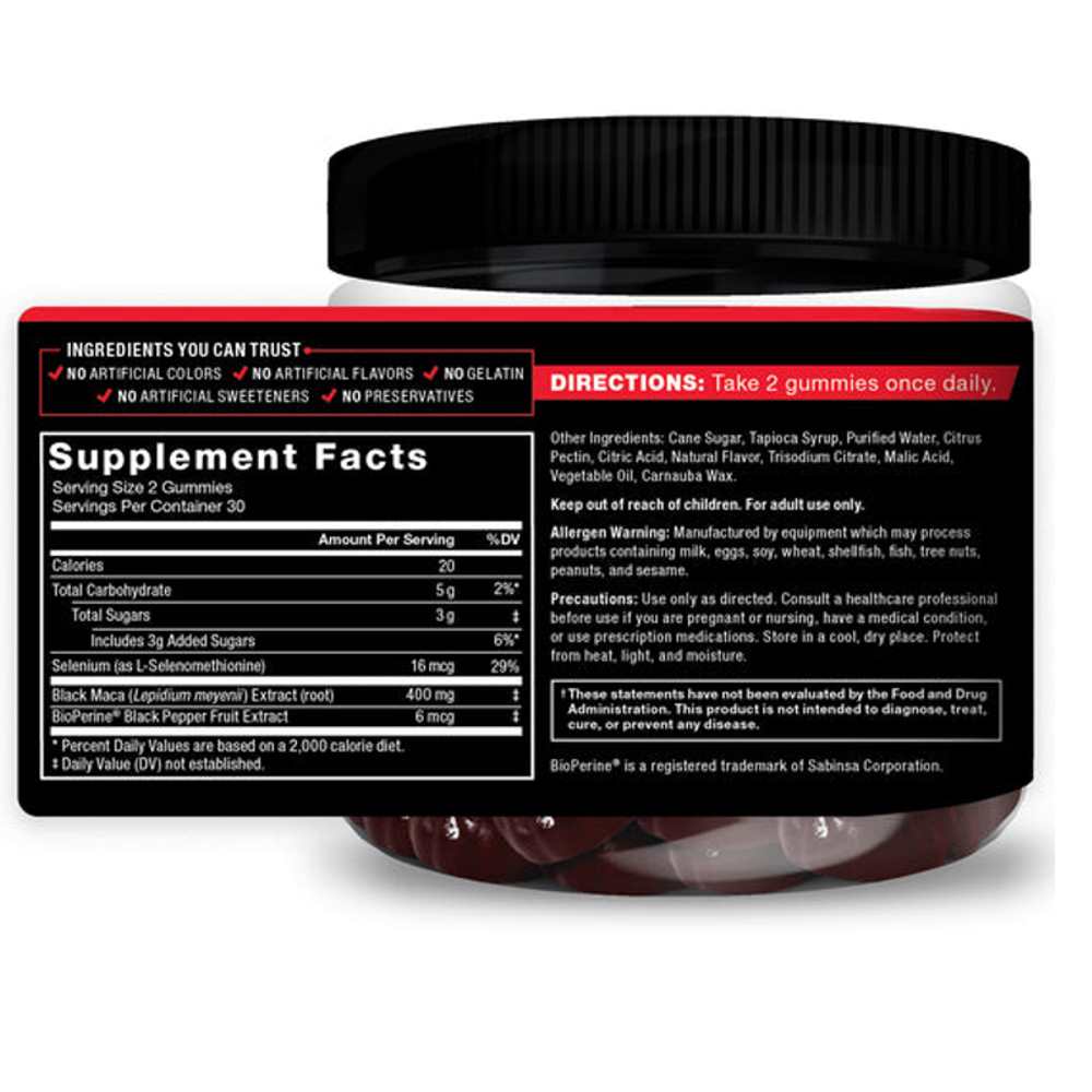 Force Factor Black Maca – 60 Gummies thumbnail 2