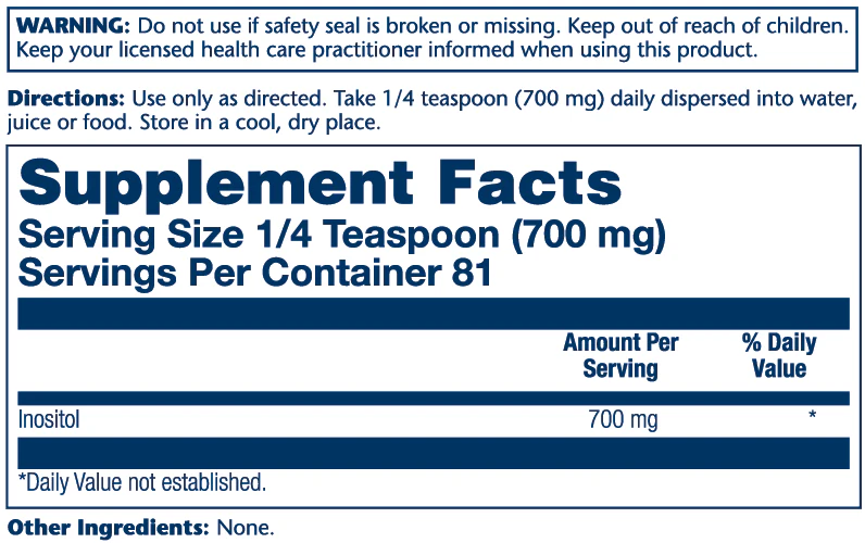 Solaray Inositol Powder 700mg 57g thumbnail 2