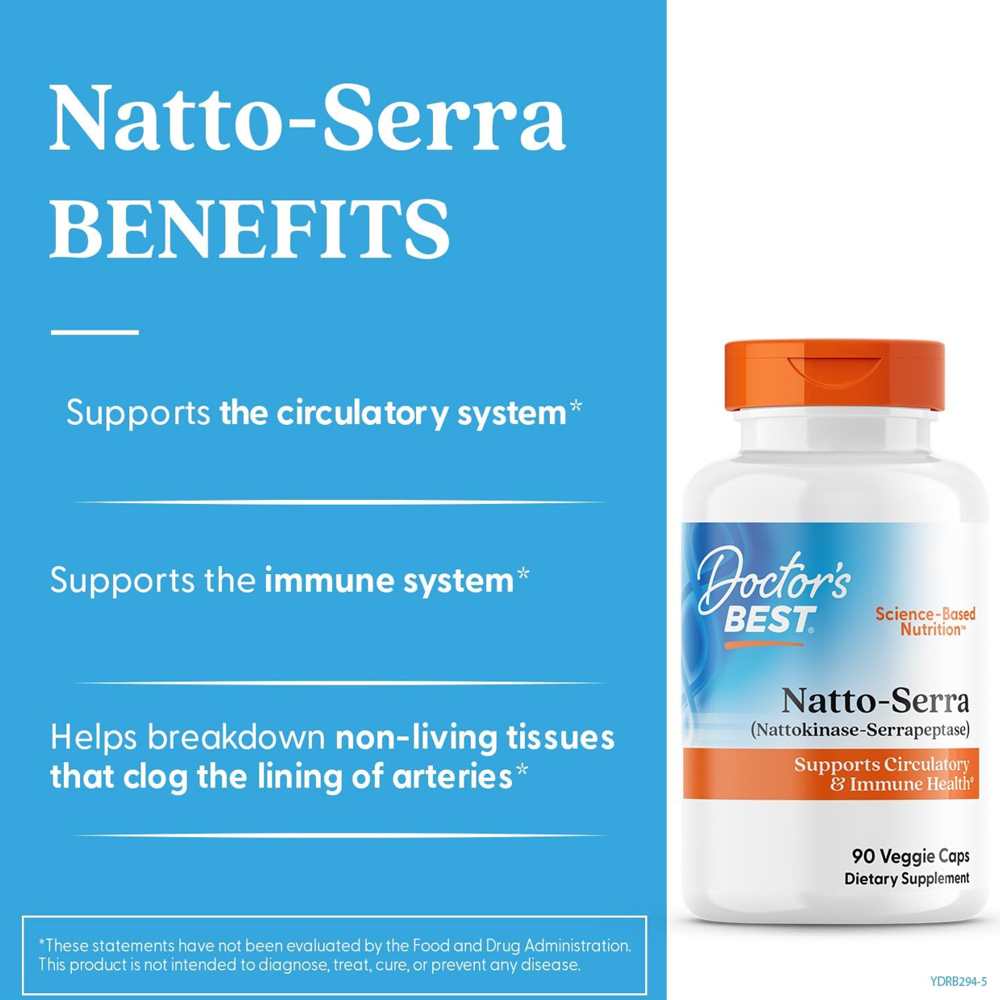 Doctor's Best Natto-Serra, 90 Veggie Caps thumbnail 2