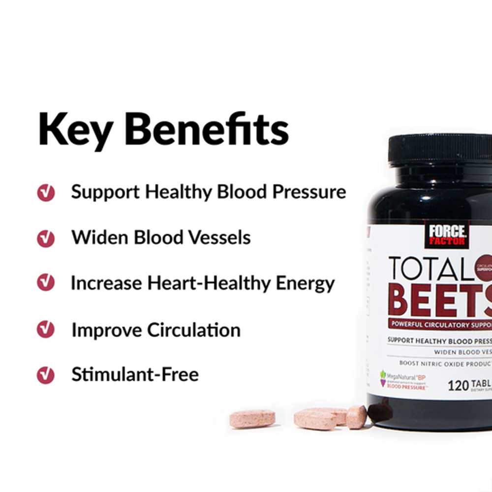 Force Factor Total Beets – 120 Tablets thumbnail 2