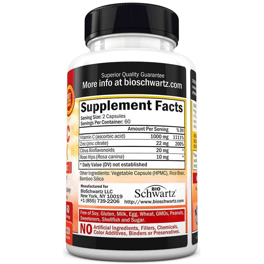 Bio Schwartz Vitamin C Complex – 120 Capsules thumbnail 2