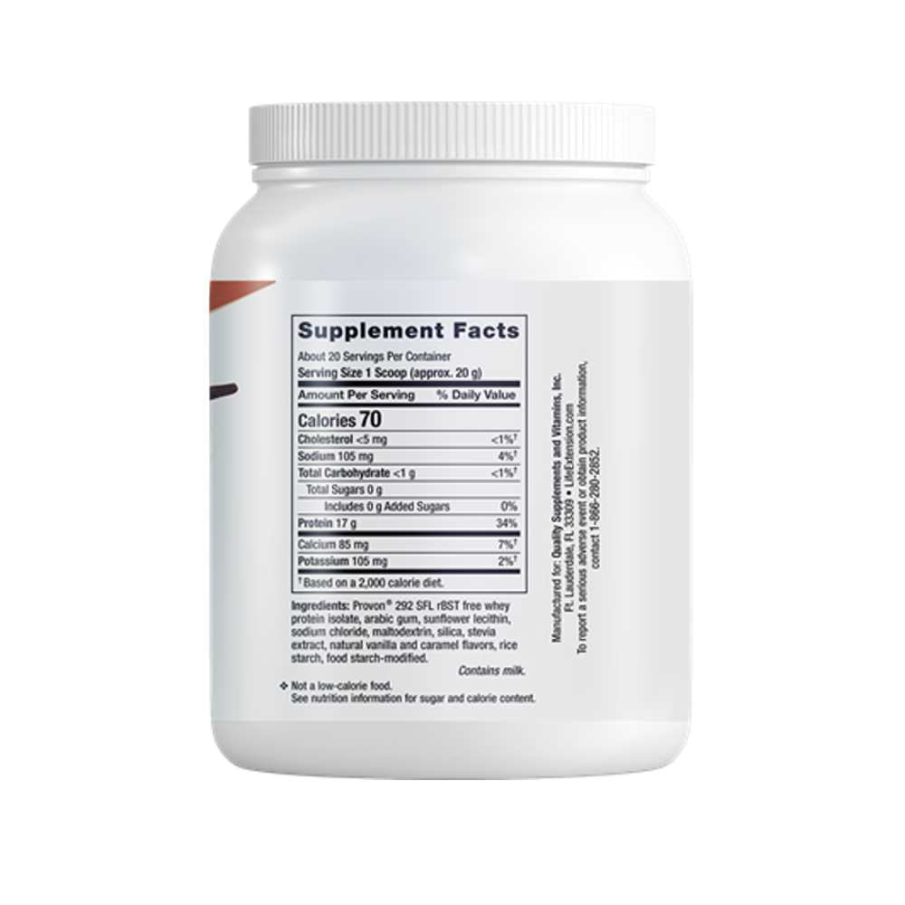 Life Extension Wellness Code® Whey Protein Isolate (vanilla) 403 Grams thumbnail 2