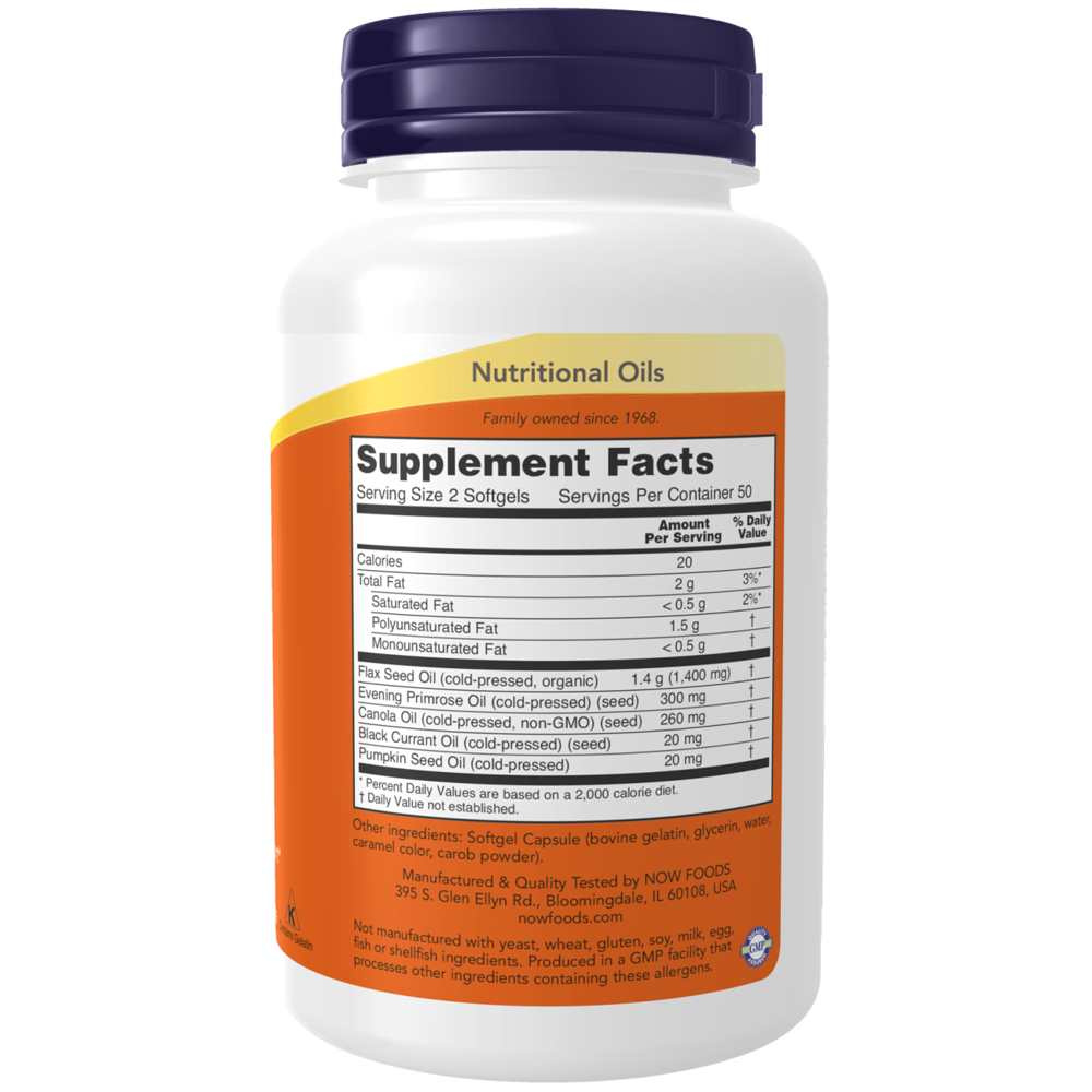 Now Foods Omega 3-6-9 – Nutritional Oil Blend for Healthy Skin & Immunity | Hexane-Free thumbnail 3