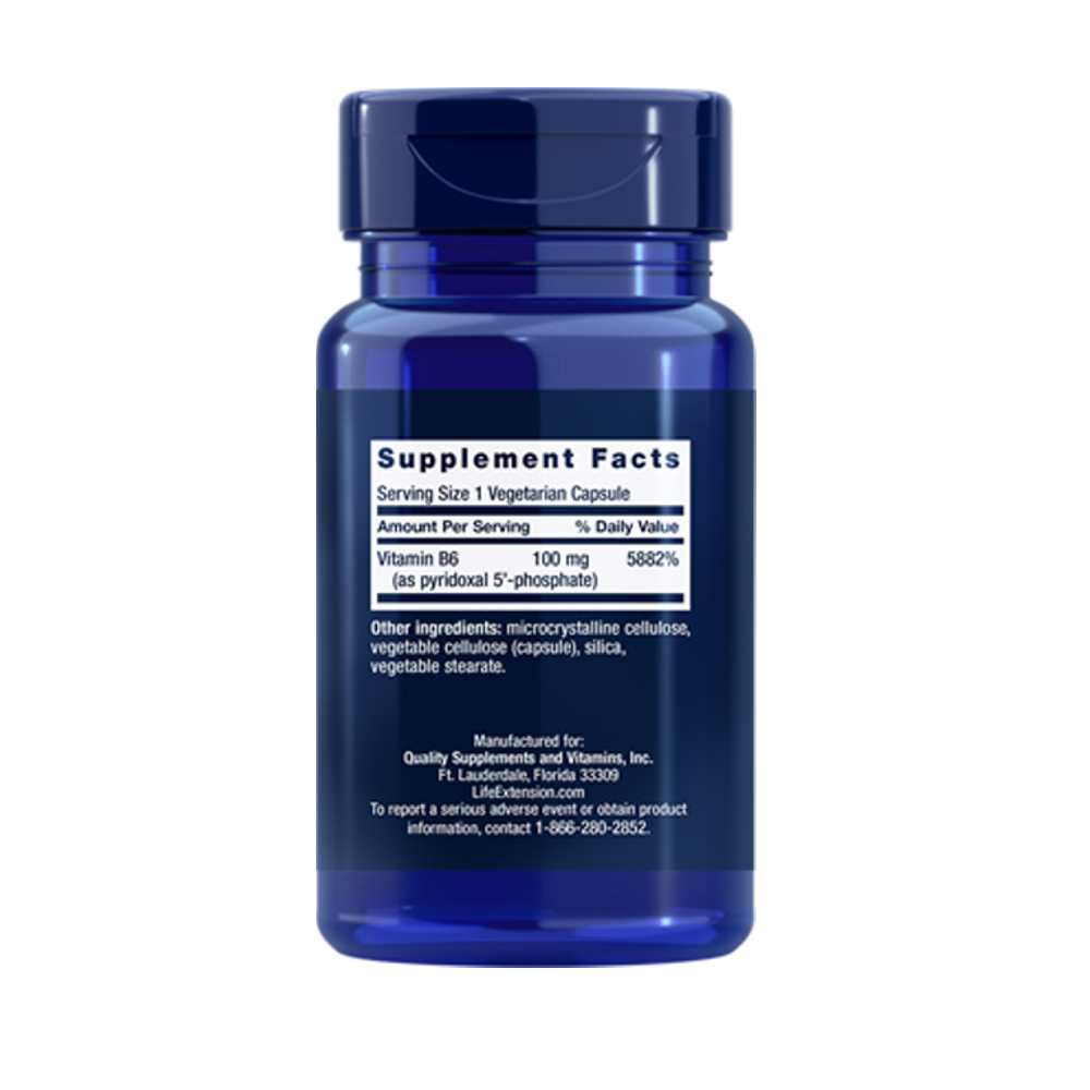 Life Extension Pyridoxal 5'-Phosphate Caps 100 Mg, 60 Vegetarian Capsules thumbnail 2