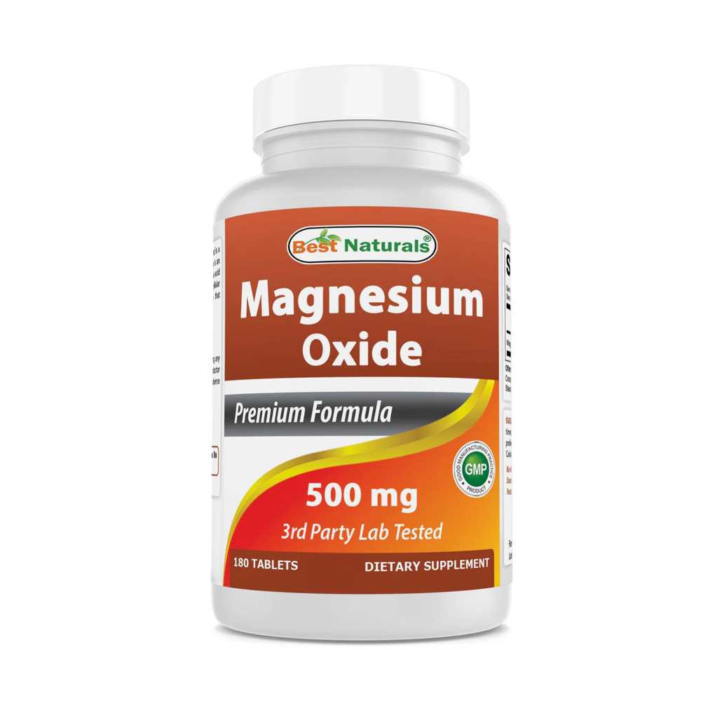 Best Naturals Magnesium Oxide 500 mg 180 Tablets