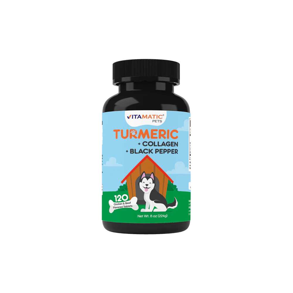 Vitamatic Turmeric for Dogs Anti Inflammatory Pain Relief 120 Chewable Tablets