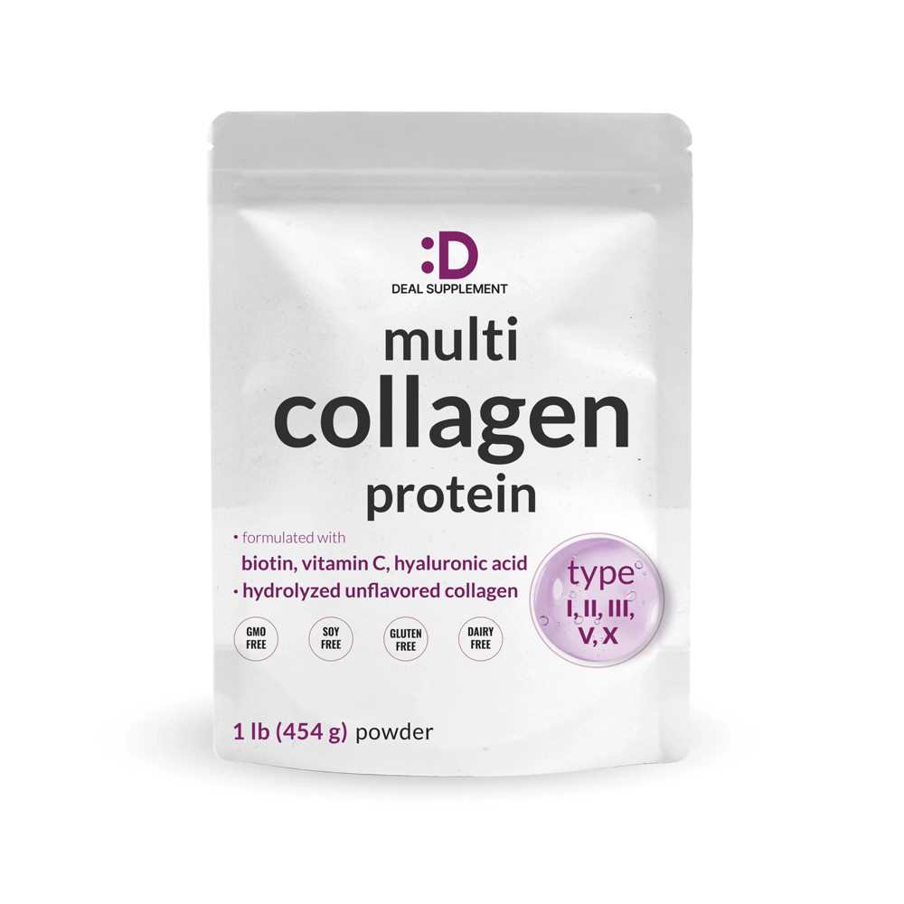 Deal Supplement Multi Collagen Protein Powder , 1Lb