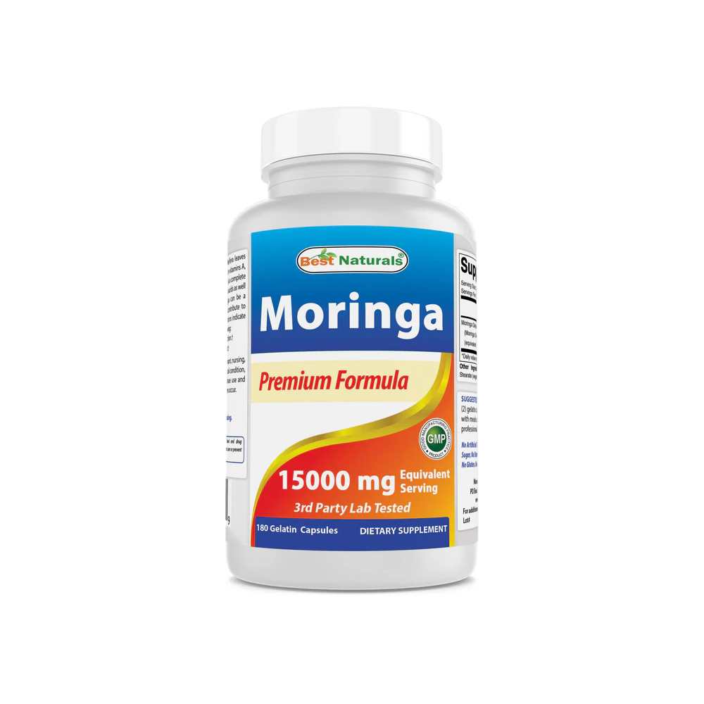Best Naturals Moringa 15000 mg Equivalent per Serving - 180 Capsules
