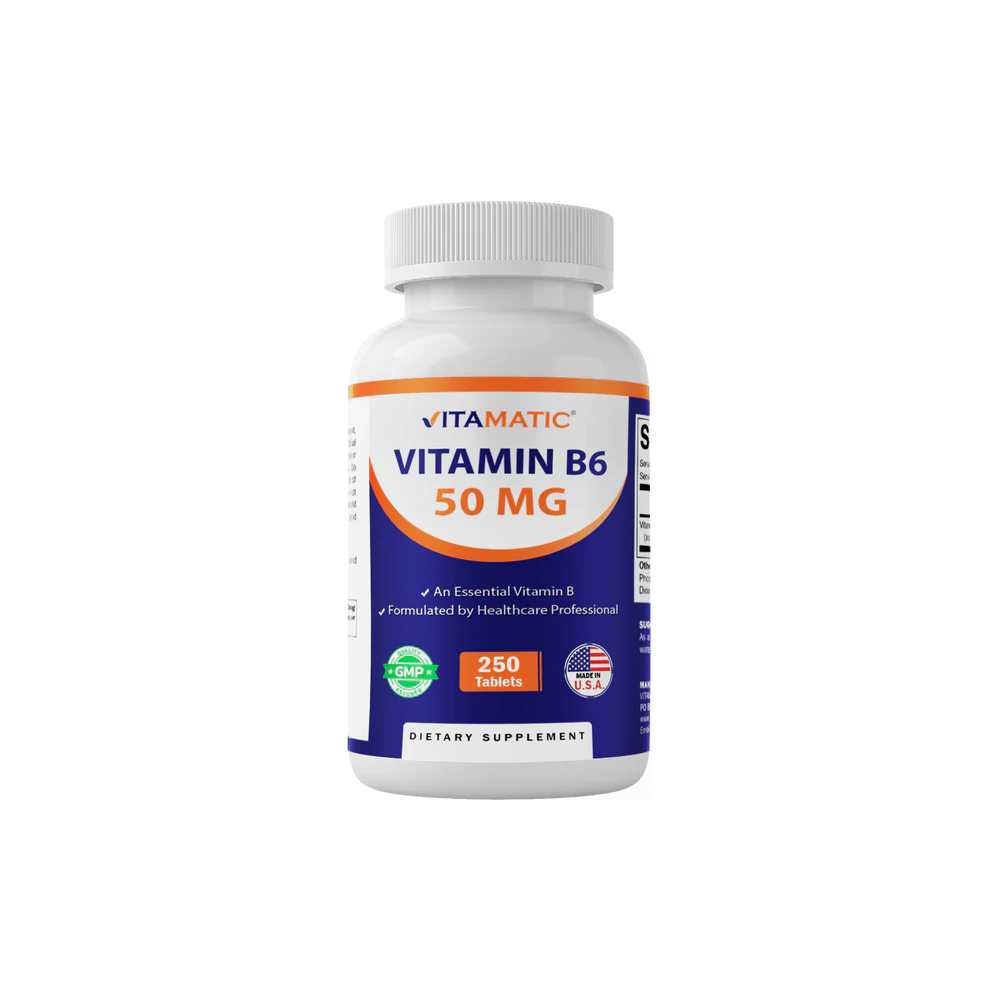 Vitamatic Vitamin B6 50 mg - 250 Tablets
