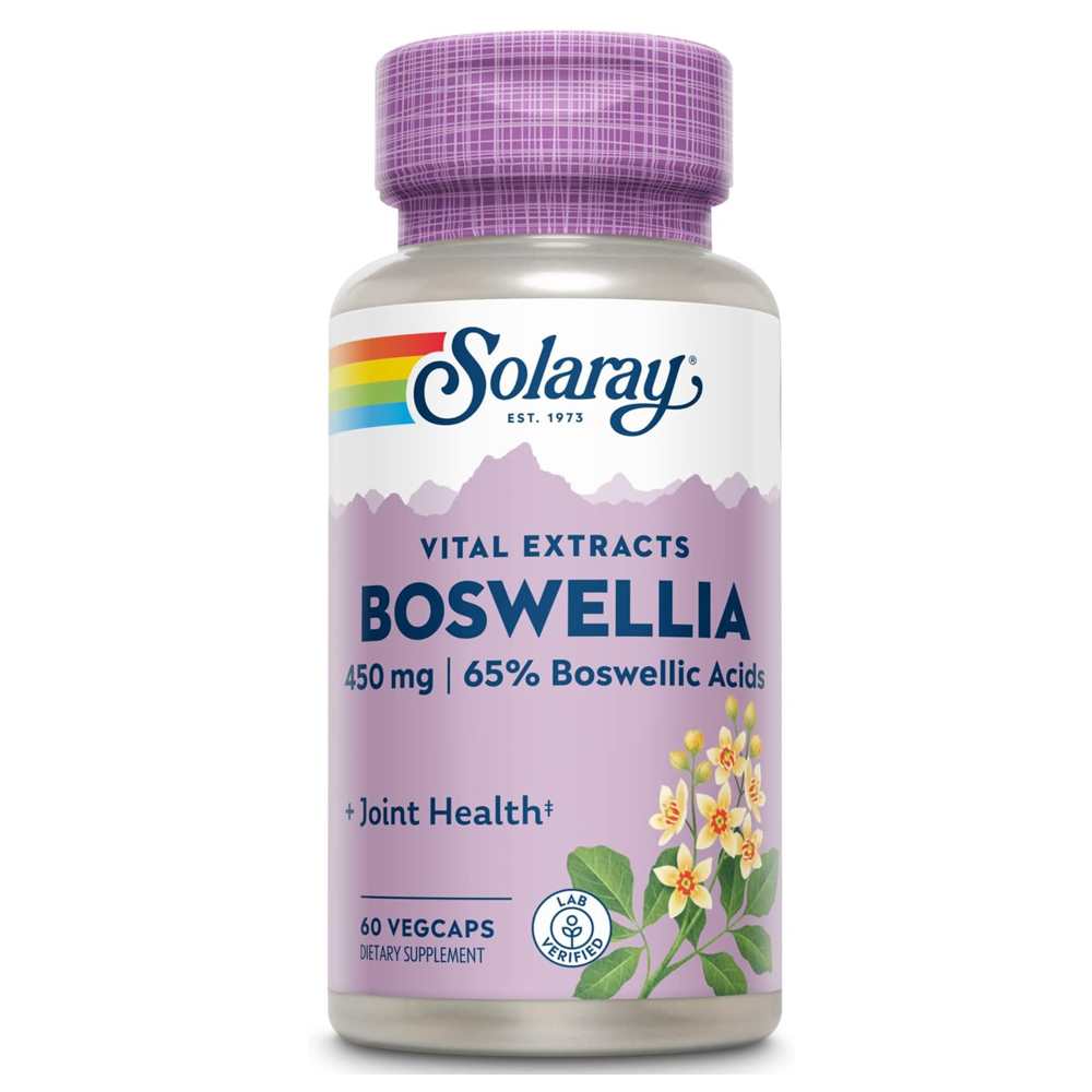 Solaray Boswellia – Joint Support Supplement 450mg Boswellia Extract (65% Acids) 60 Veg Caps