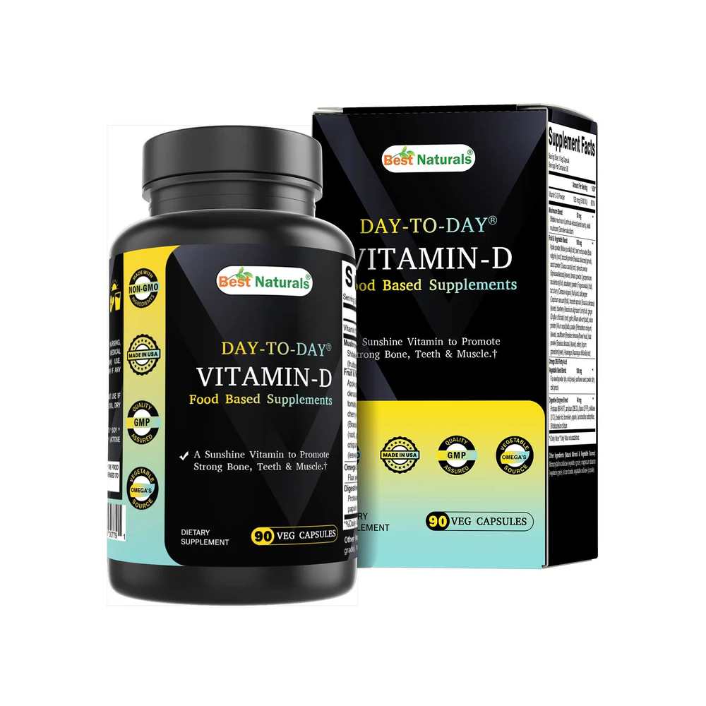 Best Naturals Day-to-Day Vitamin D 5000 IU 90 Veg Capsules