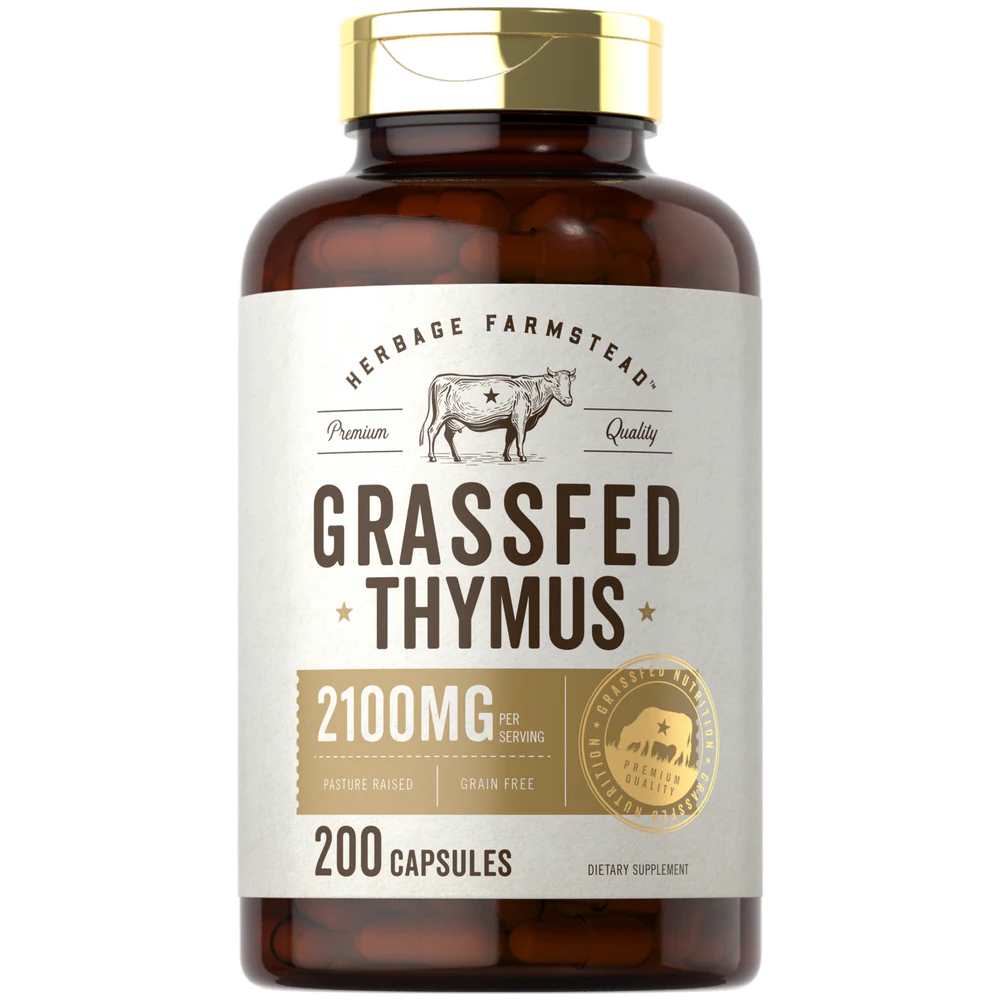 Herbage Farmstead Grass Fed Beef Thymus 2100mg per serving | 200 Capsules