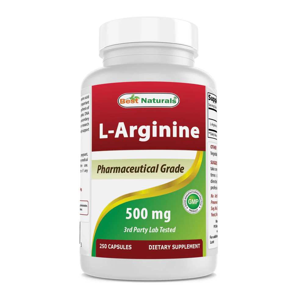 Best Naturals L-Arginine 500 mg 250 Capsules