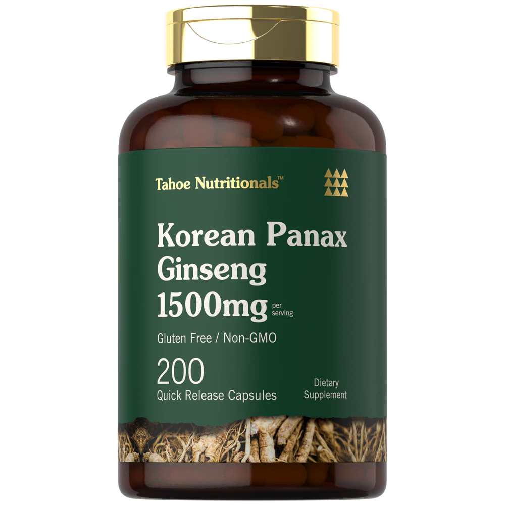 Tahoe Nutritionals Korean Panax Ginseng Extract | 200 Capsules