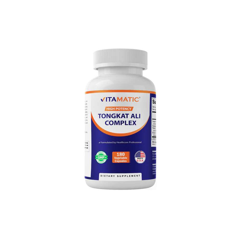 Vitamatic Tongkat Ali Extract 200 :1 Extract for Men Eurycoma Longifolia 1800 mg - 180 Capsules