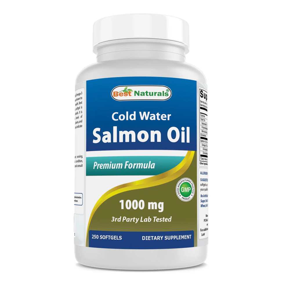 Best Naturals Salmon Oil 1000 mg 250 Softgels