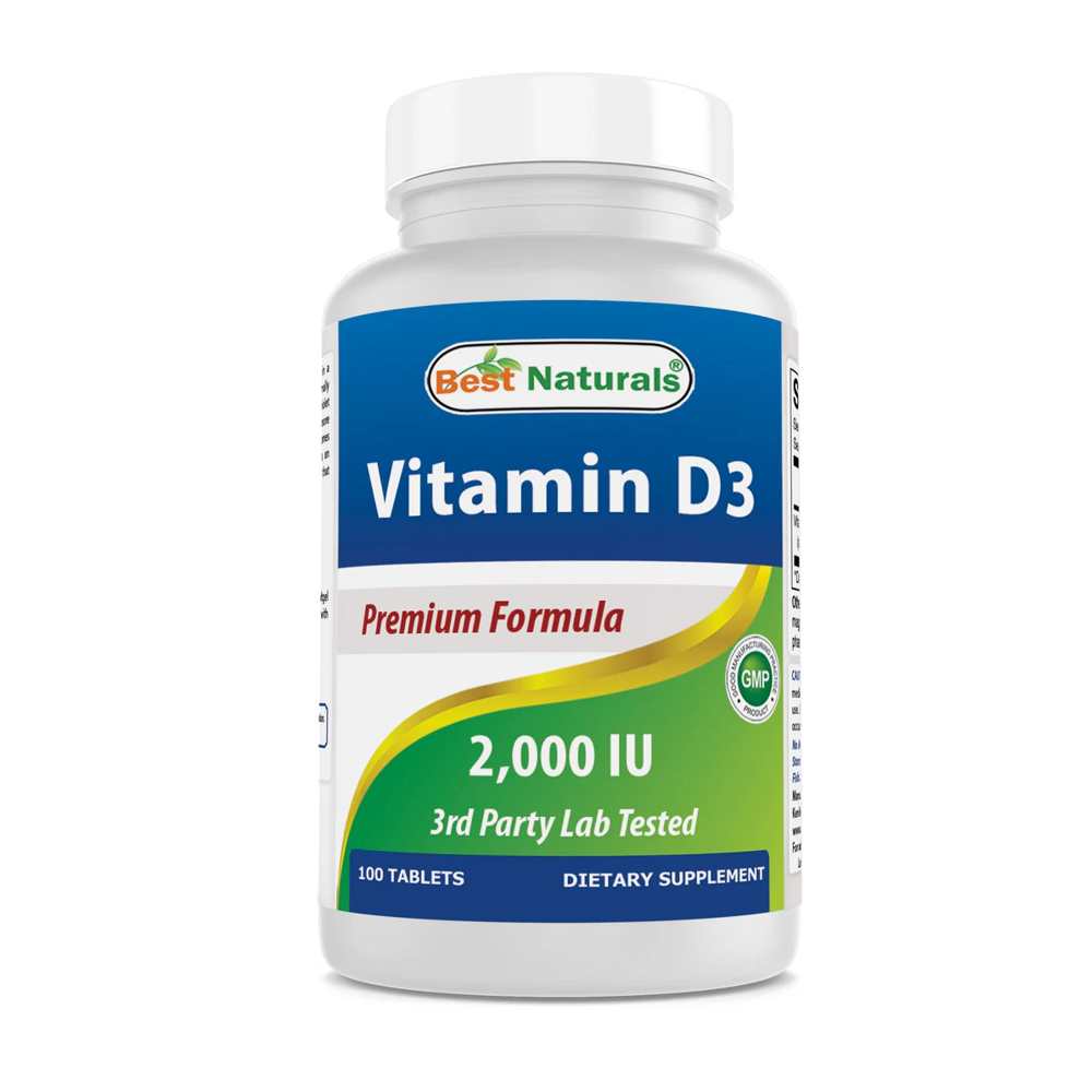 Best Naturals Vitamin D3 2000 IU 100 Tablets