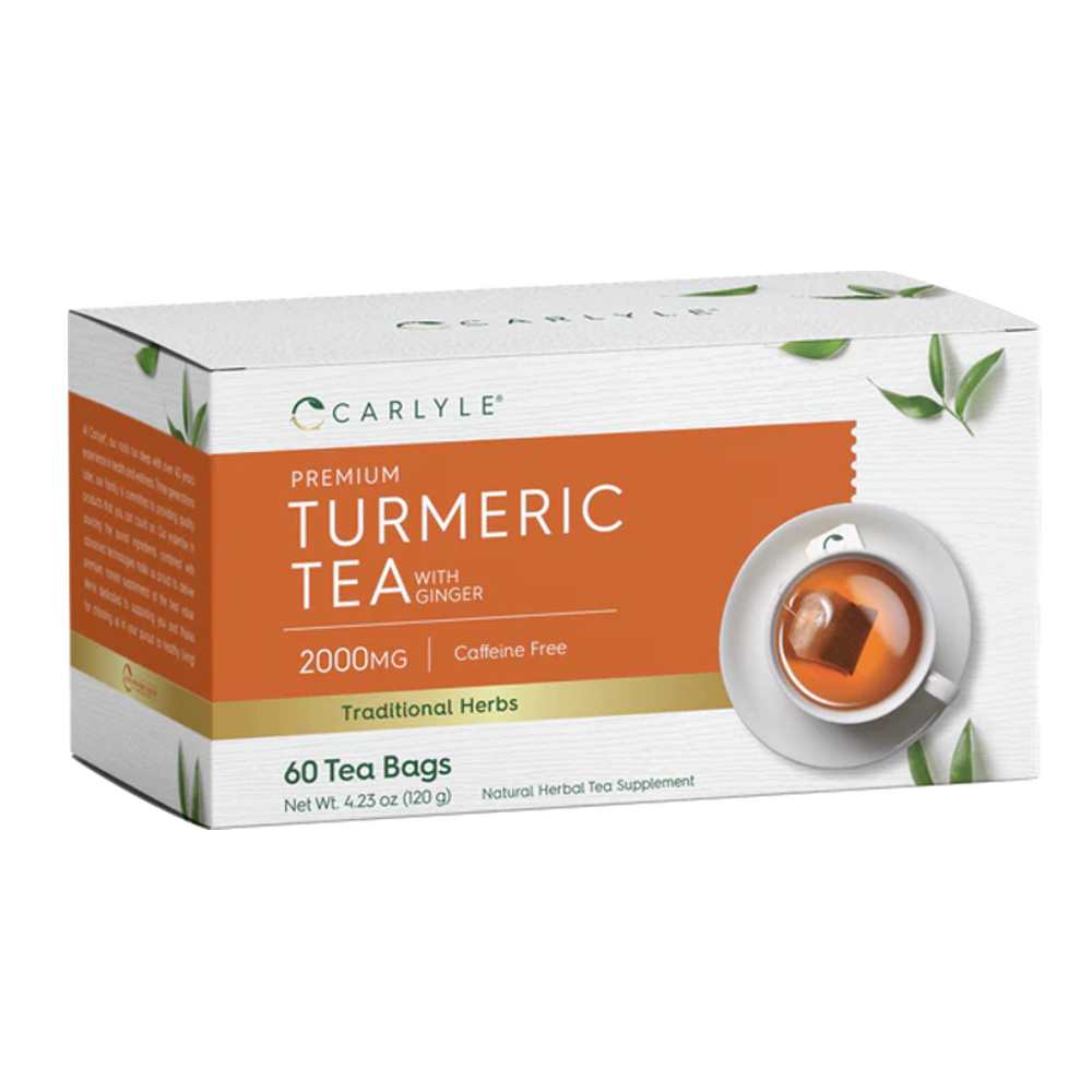 Carlyle Nutritionals Turmeric Tea Bags with Ginger | 60 Tea Bags
