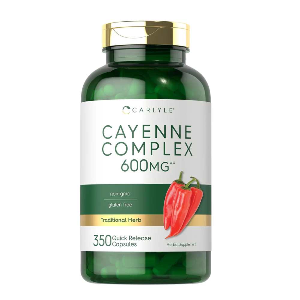 Carlyle Nutritionals Cayenne Pepper 600mg | 350 Capsules