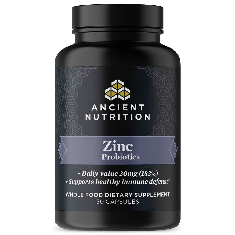 Ancient Nutrition Ancient Nutrients Zinc + Probiotics 30 caps