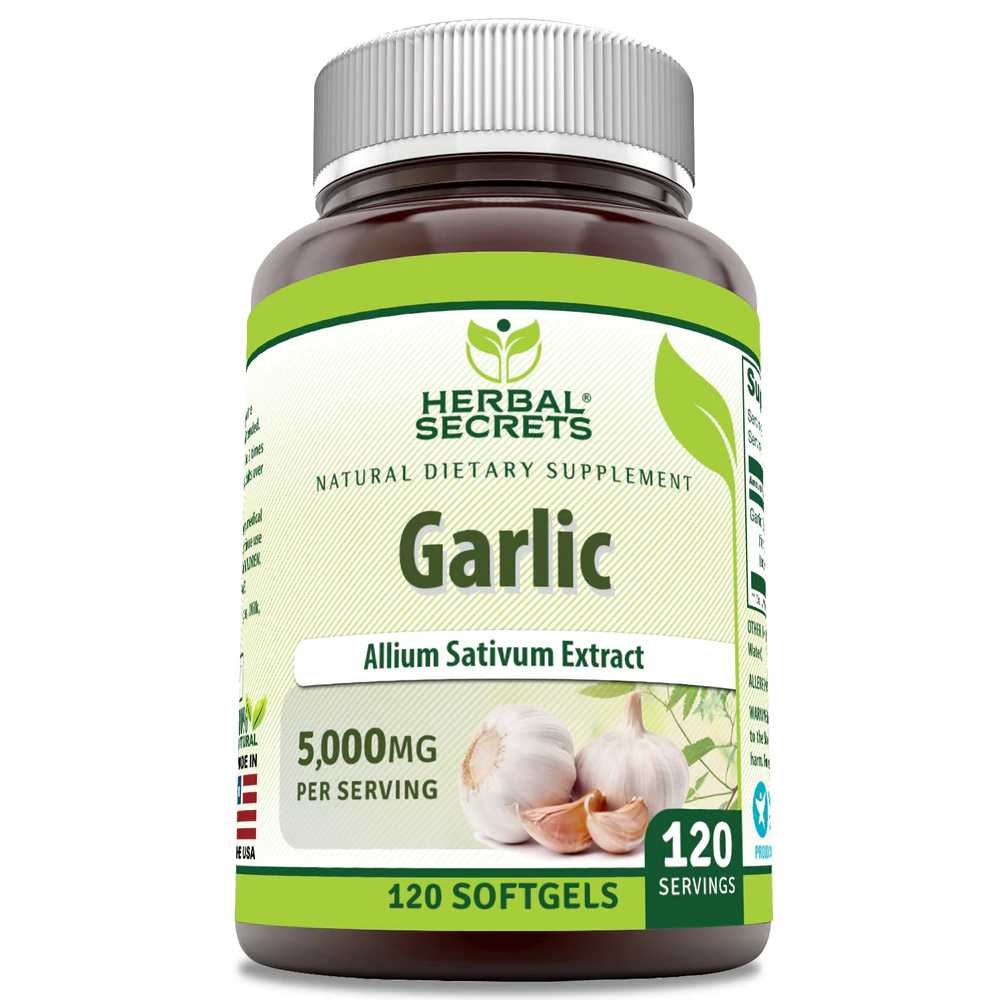 Herbal Secrets Garlic 5000 Mg 120 Softgels
