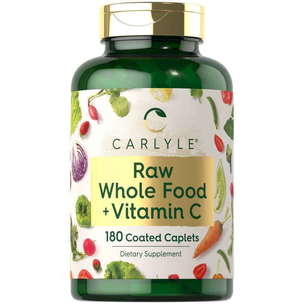 Carlyle Nutritionals Raw Whole Foods with Vitamin C | 180 Caplets