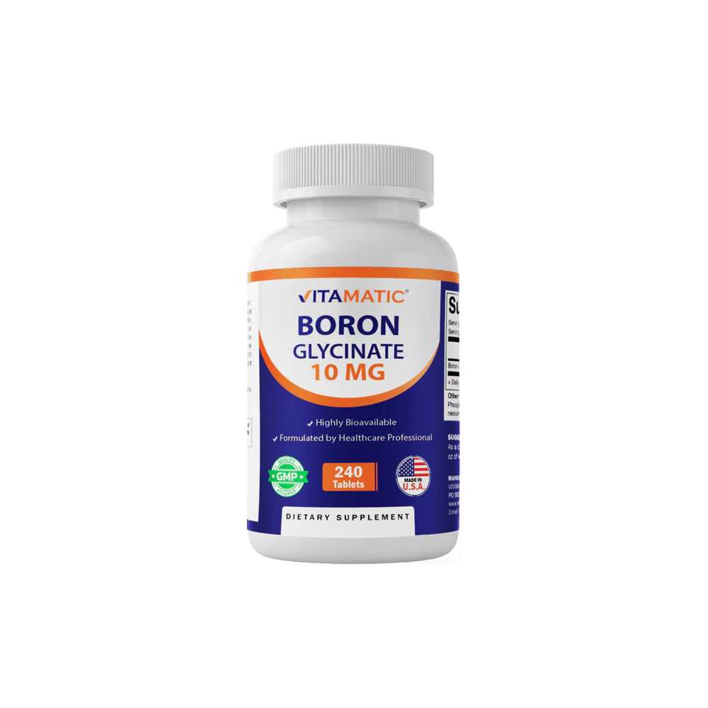 Vitamatic Chelated Boron Glycinate 10mg - 240 Tablets