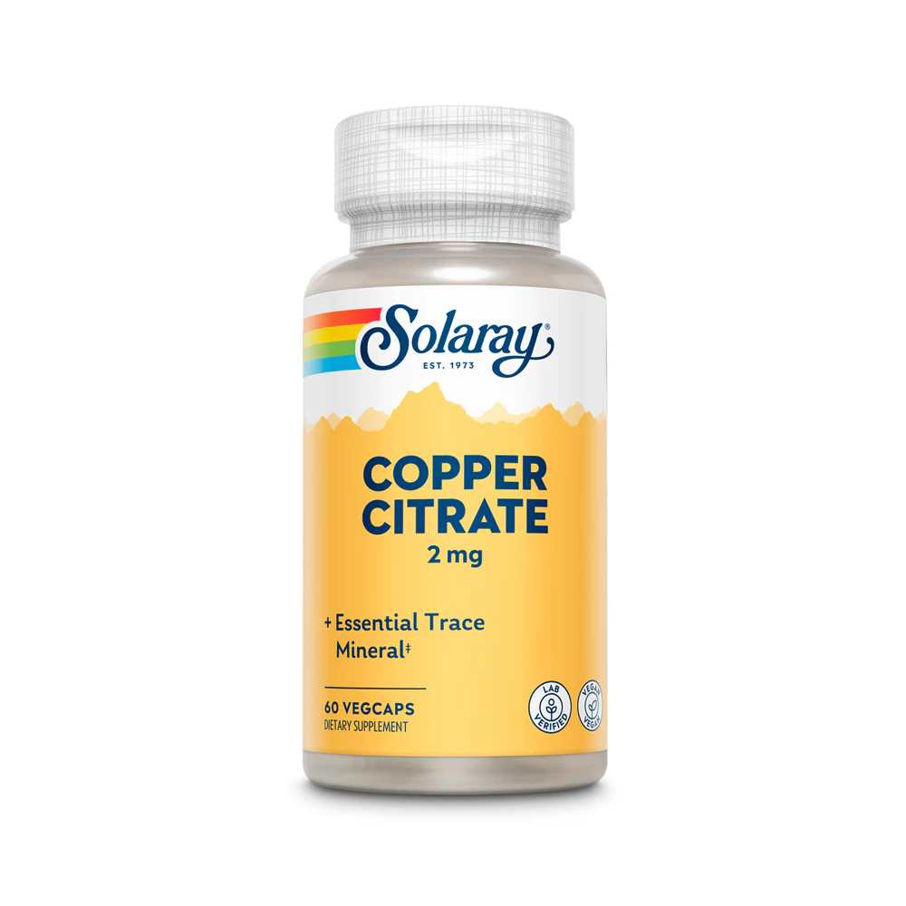 Solaray Copper Citrate 2mg 60 Caps