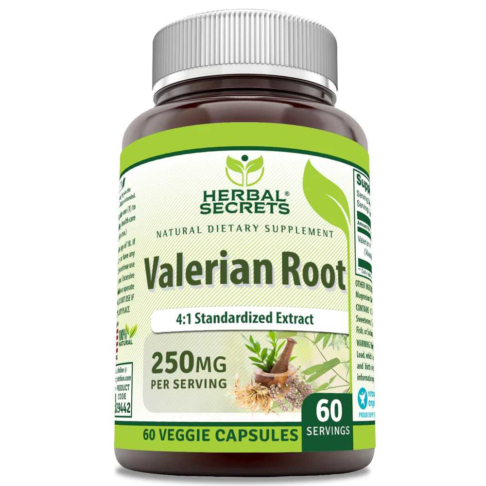 Herbal Secrets Valerian Root Extract 250 Mg 60 Veggie Capsules