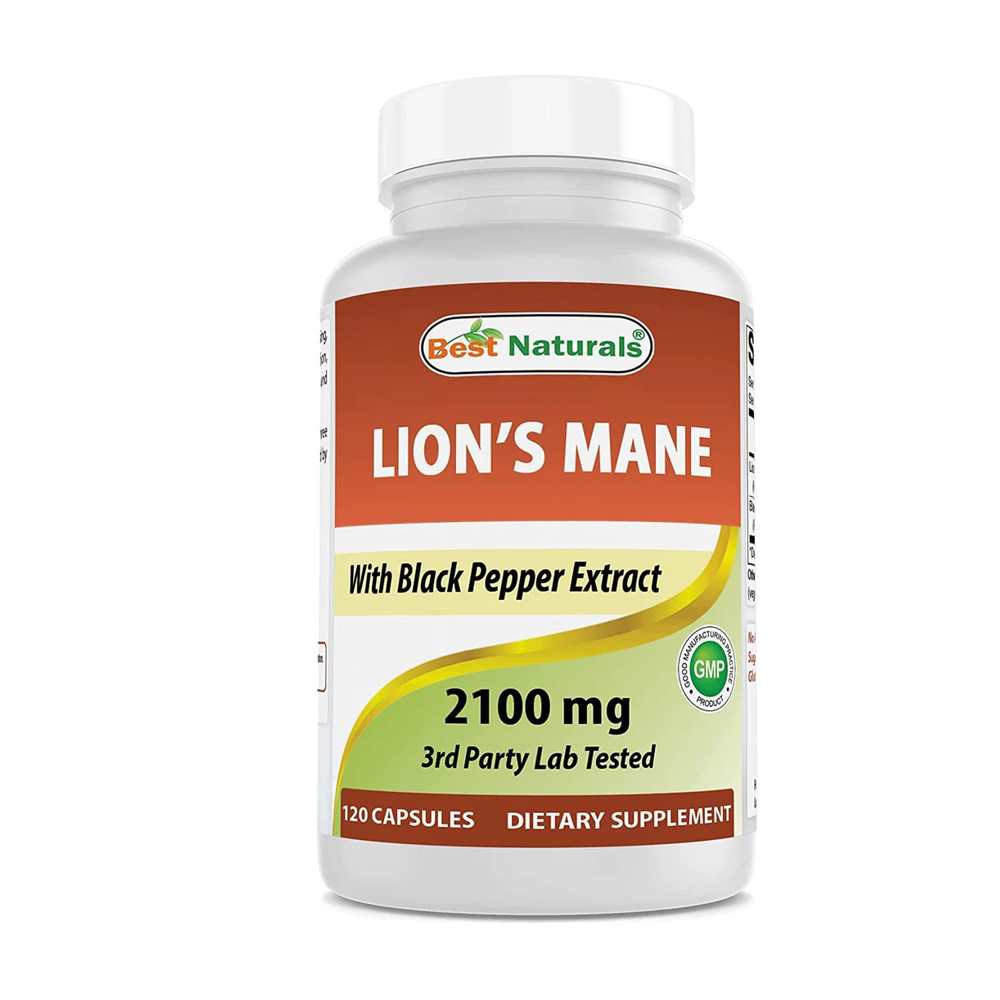 Best Naturals Lions Mane Mushroom Supplement 2100mg - 120 Capsules