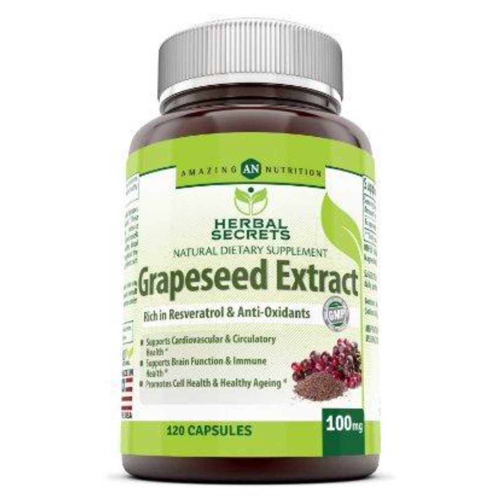 Herbal Secrets Grapeseed Extract 100 Mg 120 Capsules