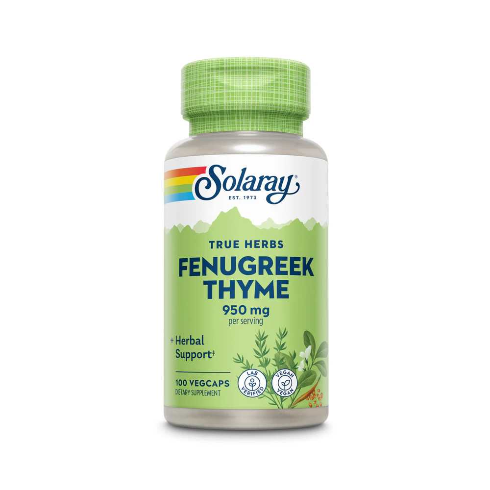 Solaray Fenugreek Seed & Thyme Leaf 950mg 100 Caps