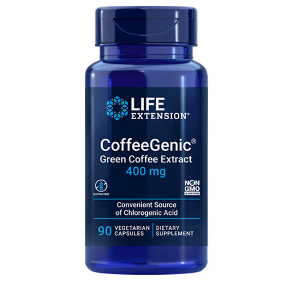 Life Extension Coffee Genic® Green Coffee Extract 400 Mg – 90 Vegetarian Capsules