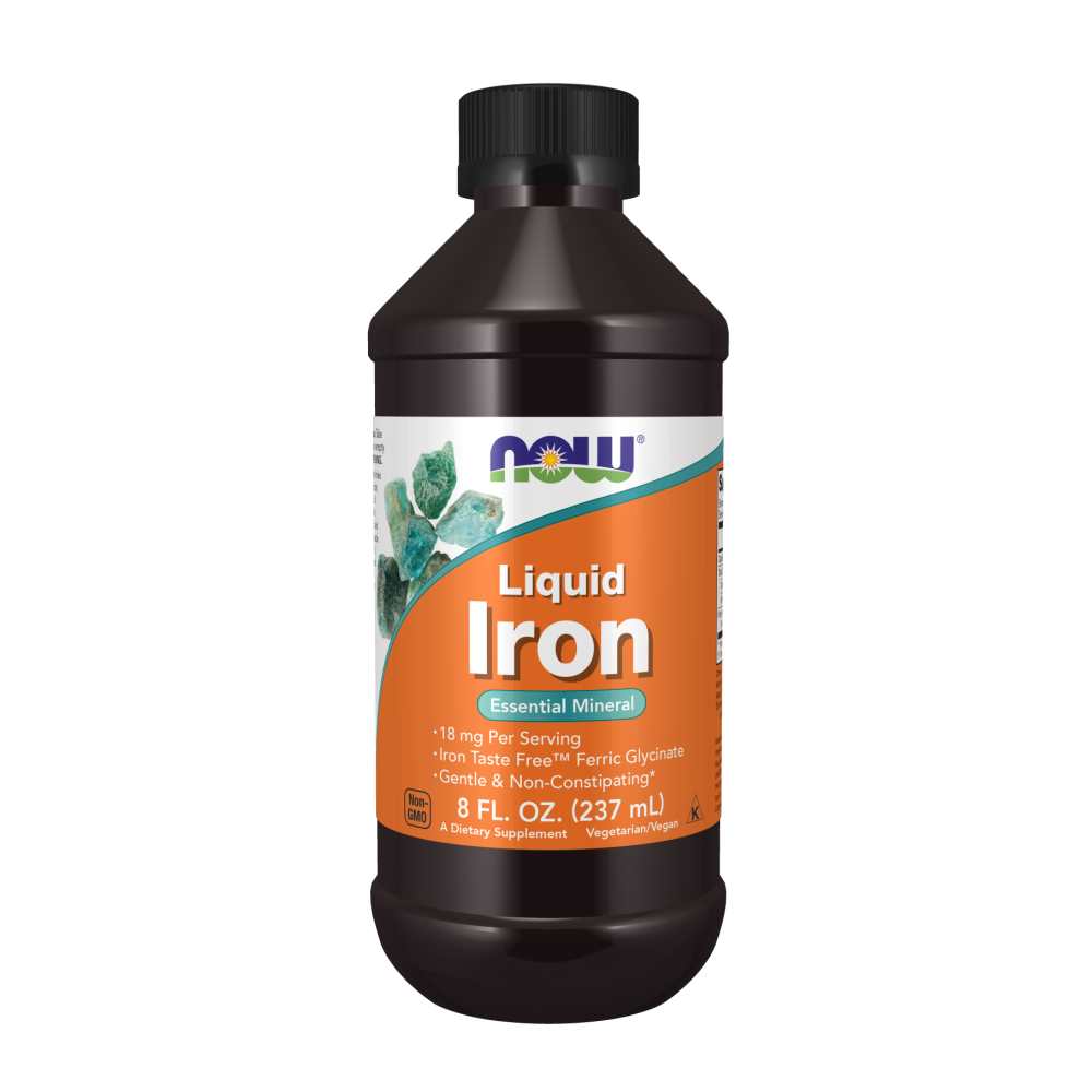 Now Foods Liquid Iron – 8 Fl Oz (237ml) – Gentle & Non-Constipating